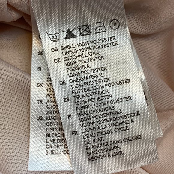 H&M Watercolor Pastel Dress Silky Soft Size 4 Sleeveless Scoop Neck Bow Shoulder - Picture 5 of 11